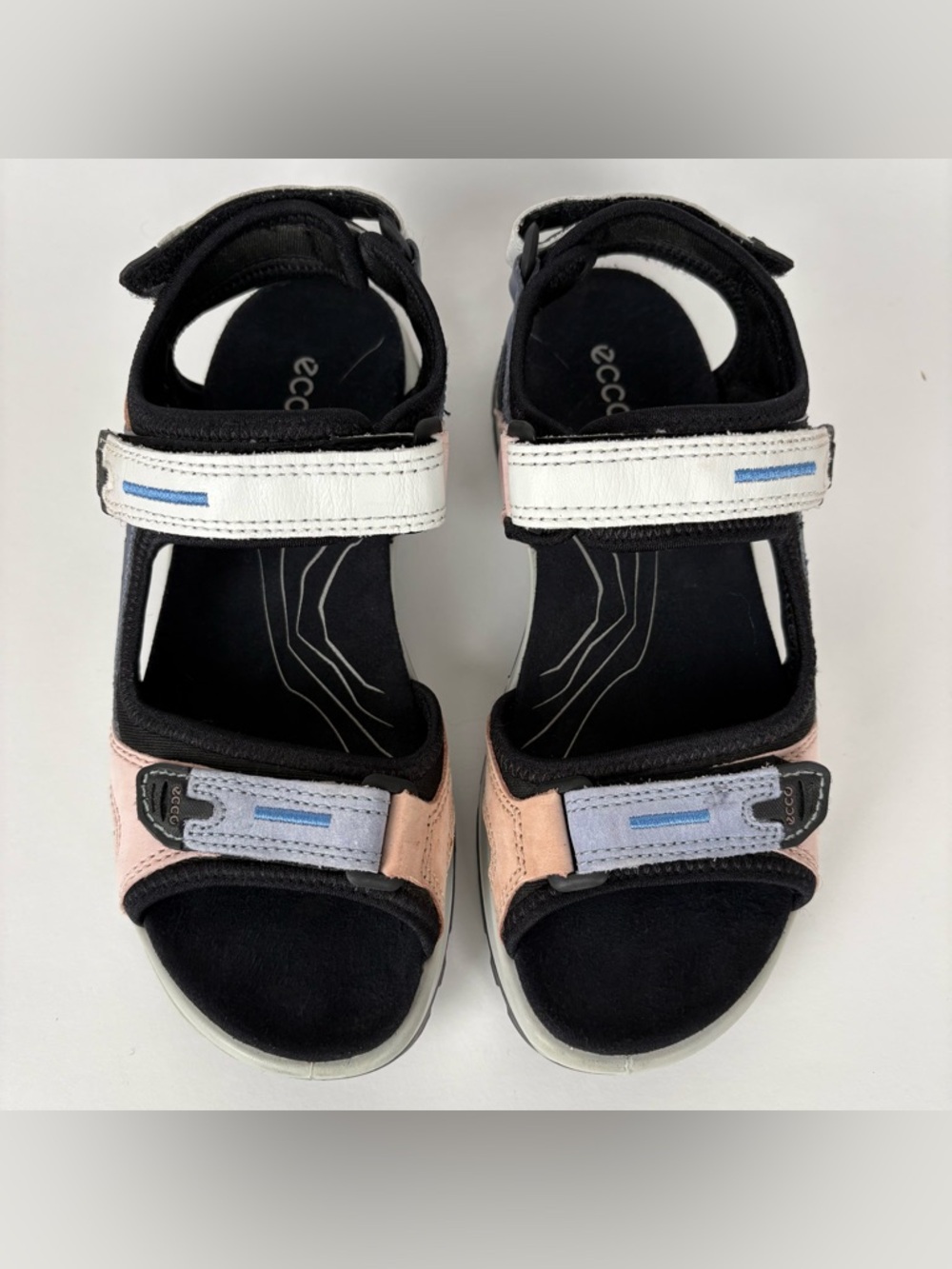 Ecco Yucatan Women's Sandals Multi Color Eventide Nubuck (Size 37/6-6.5) - Picture 3 of 8